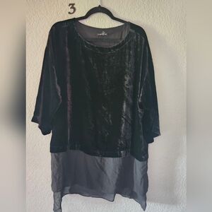 Eileen Fisher Black Velvet Top